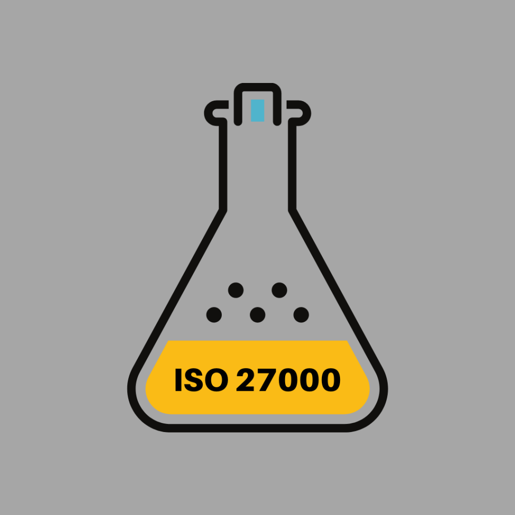 The formula for ISO 27000 consists of a family of standards like ISO 27001 and ISO 27002, ISO 27005 and more.